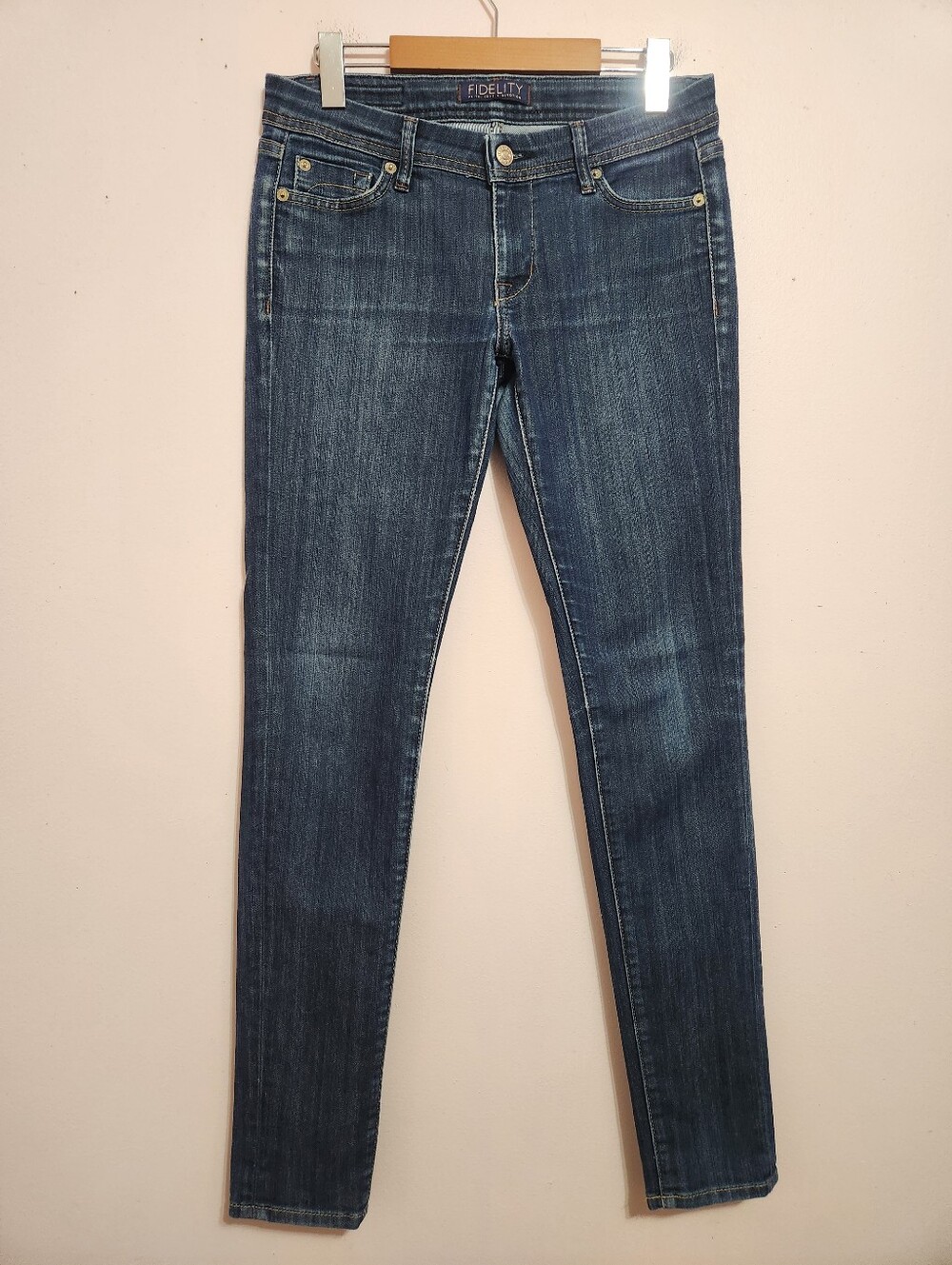 Fidelity Denim Scoop Viper Rinse Low Rise Skinny Jeans Y2K Aesthetic Size 28